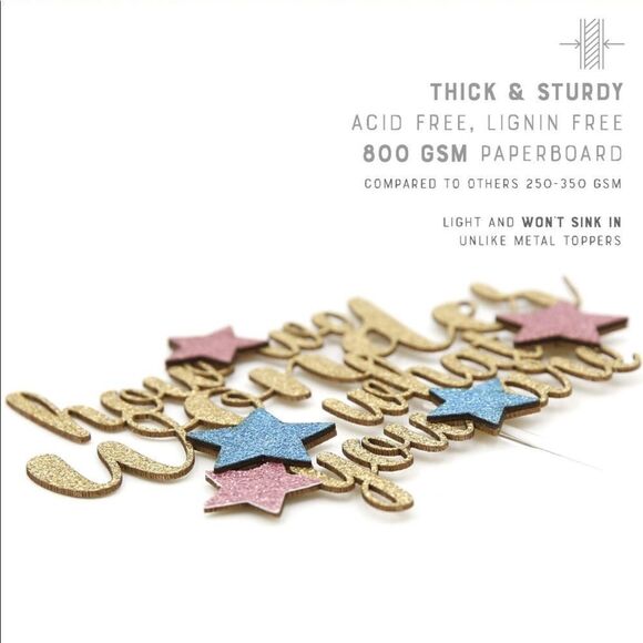 Brand New NWT Cake Topper Baby Gender Reveal - Picture 9 of 10